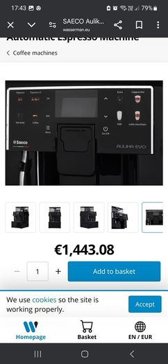 saeco aulika evo coffee machine