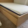IKEA MALM double bed light oak veneer with full under-bed storage Image 4