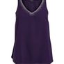 Evans Purple Diamante Top. Size 16. New Image 2