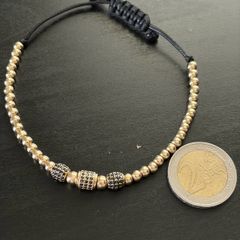 14k handmade gold bracelet unique / one of a kind