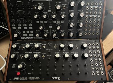moog dfam and subharmonicon