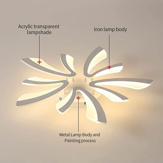 Ceiling Light Dimmable, LED Ceiling Lighting 48W 4000LM, 3000K-6500K, Acrylic Modern Lighting Fixture with Remote Control for Living Room Bedroom (FREE POSTAGE)