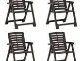 Garden Chairs 4 pcs Plastic Anthracite