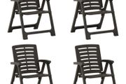 Garden Chairs 4 pcs Plastic Anthracite