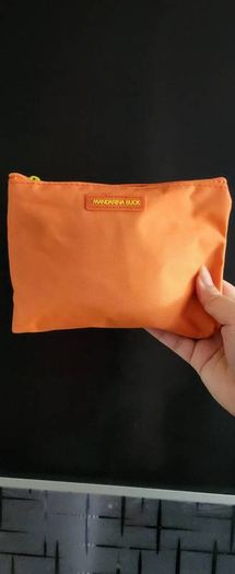 Mandarin Duck Orange Travel Makeup Bag