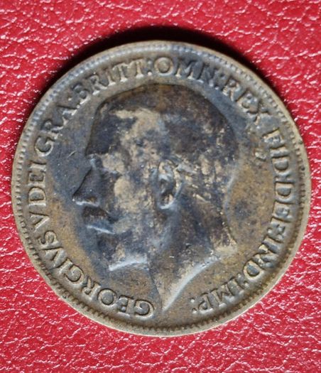 1915 Farthing George V coin