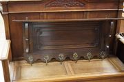 Antique French Oak Wall Coat Rack
