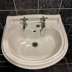 bathroom sink with pedestal