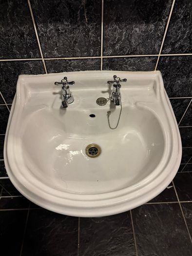 bathroom sink with pedestal