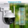 Reletech 5MP Surveillance Camera Outdoor WiFi 2-way Audio IP66 Waterproof Color Night Vision With 360 PTZ, Security Cameras For Home Surveillance Floodlight & Alarm Image 5