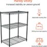 3-Shelf Storage Unit with Height Adjustable Shelves and Adjustable Levelling Feet - 340kg Max Weight, Black (FREE POSTAGE) Image 5