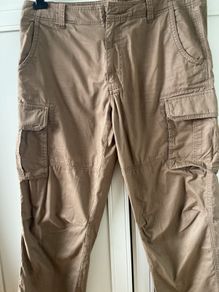 Next Men's cotton cargo pants Brown Mushroom 36R