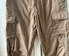 Next Men's cotton cargo pants Brown Mushroom 36R