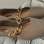 Beige ballet flats with gold chain size 7 Image 3