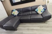 Modern Leather Corner Sofa and 2 Seater Excellent Condition