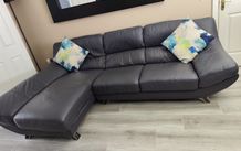 Modern Leather Corner Sofa and 2 Seater Excellent Condition