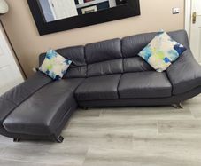 Modern Leather Corner Sofa and 2 Seater Excellent Condition