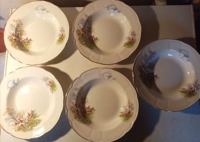 Arklow Large Hunting Scene China Bowls
