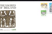 1991 Ireland Seventh Definitive Stamp Series Treasures of Ireland (5p, 20p and IR5) An Post First Day Cover (FDC)