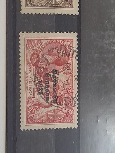 Rare 1927-28 Saorstat 3 line overprints  - wide setting