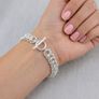 925 Sterling Silver T-bar Twisted Link Chain Bracelet 22g Image 2