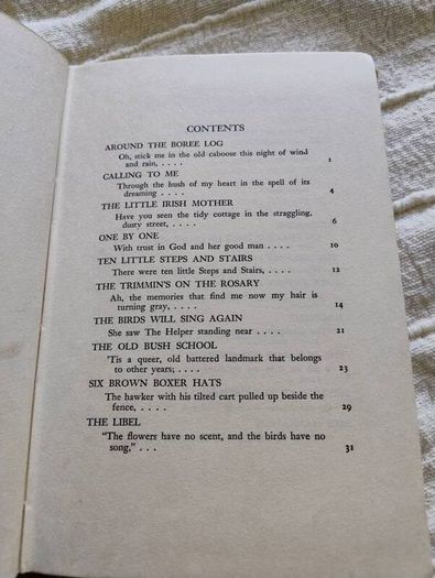 Around the Boree Log and other verses by John O Brien 1961 hardback with dustcover in good condition with some signs of wear on the dustcover see photos FREE STANDARD POSTAGE INCLUDED