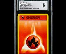 Fire Energy 98/102 Shadowless CGC 9 Mint Common WOTC Base Set 1999 Pokemon Card Vintage