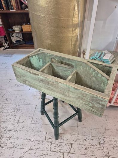 Vintage solid wood Tidy trough caddy