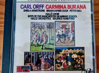 CD - Carl Orff - Carmina Burana. Sheila Armstrong Brian Rayner Cook, Peter Hall, VG condition.