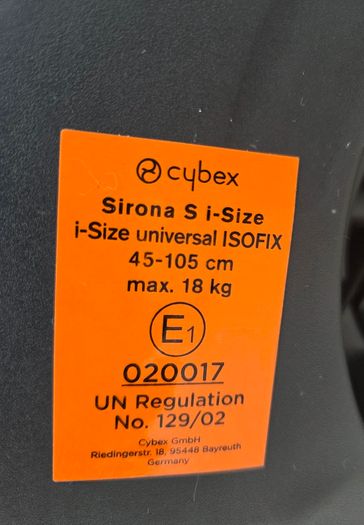 Cybex Sirona S i-size car seat newborn to 4 years