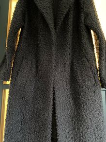 M&S charcoal grey Boucle coat Size 10-12