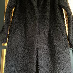 M&S charcoal grey Boucle coat Size 10-12