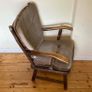 Classic Vintage Upholstered Armchair | Solid Wood Frame Image 4