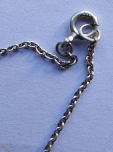 Vintage Sterling Silver925 Disc Charm Anklet Bracelet length 10" - 1,6g