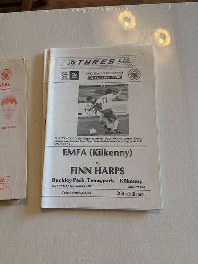 Opel League of Ireland. EMFA - Kilkenny. Match Programmes Bundle. 1980s. 19 in Total.