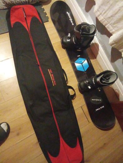 Shoes and Snowboard