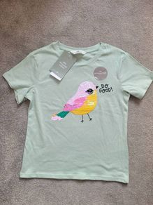 BNWT - H&M Girl's Short Sleeve Top, size: 6-8 Years