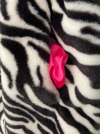 Forever Unique Zebra Print Faux Fur Coat - Size 12 - Like new