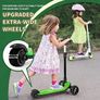 Kids Scooter - Big Wheels Foldable Kick Scooter with Flashing LED Lights for Boys Girls, 4 Levels Height Adjustable, 3 Wheel Scooter for Kids Ages 3-10 with Safe Lean to Steer Design Image 5