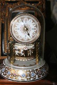 Vintage Germany Dome Clock Merry Go Round