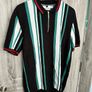 Topman Stripe Zip Polo - Large Image 2