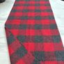 Abercrombie and Fitch Red / Charcoal Check scarf - 34 cm by 200 cm ( inc fringe) Image 3