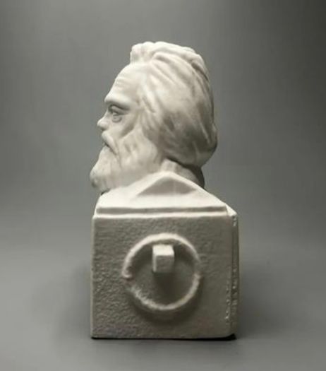 Bust of Karl marx ,tombstone.