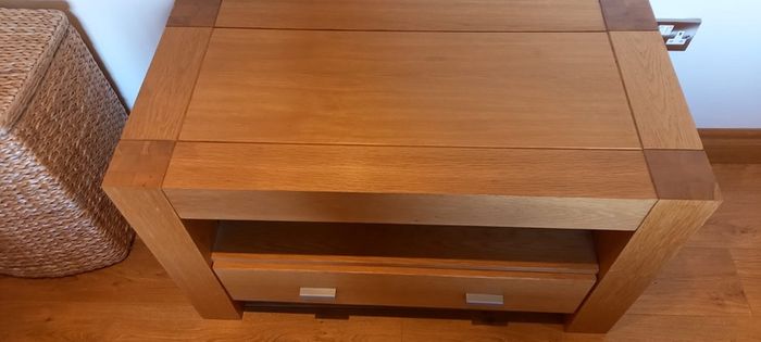 solid oak tv stand