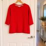Rose + Olive Red Textured Knit Top - Size M Image 2