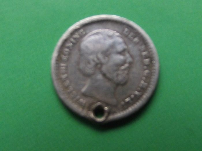 1862 Netherlands. William III. Silver 5 cents