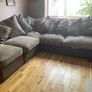 L shaped couch with poof Image 2