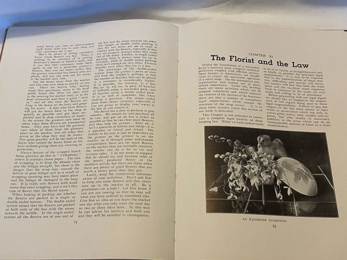 Antique book , 1948, Floristry a complete guide to the establishment and management of the modern flower shop, lockwood press ltd, london