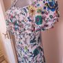 White floral peacock cold shoulders maxi dress size UK10 EU38 Postage included Image 5
