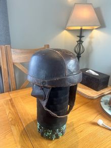 Antique French Motorcycle Helmet
